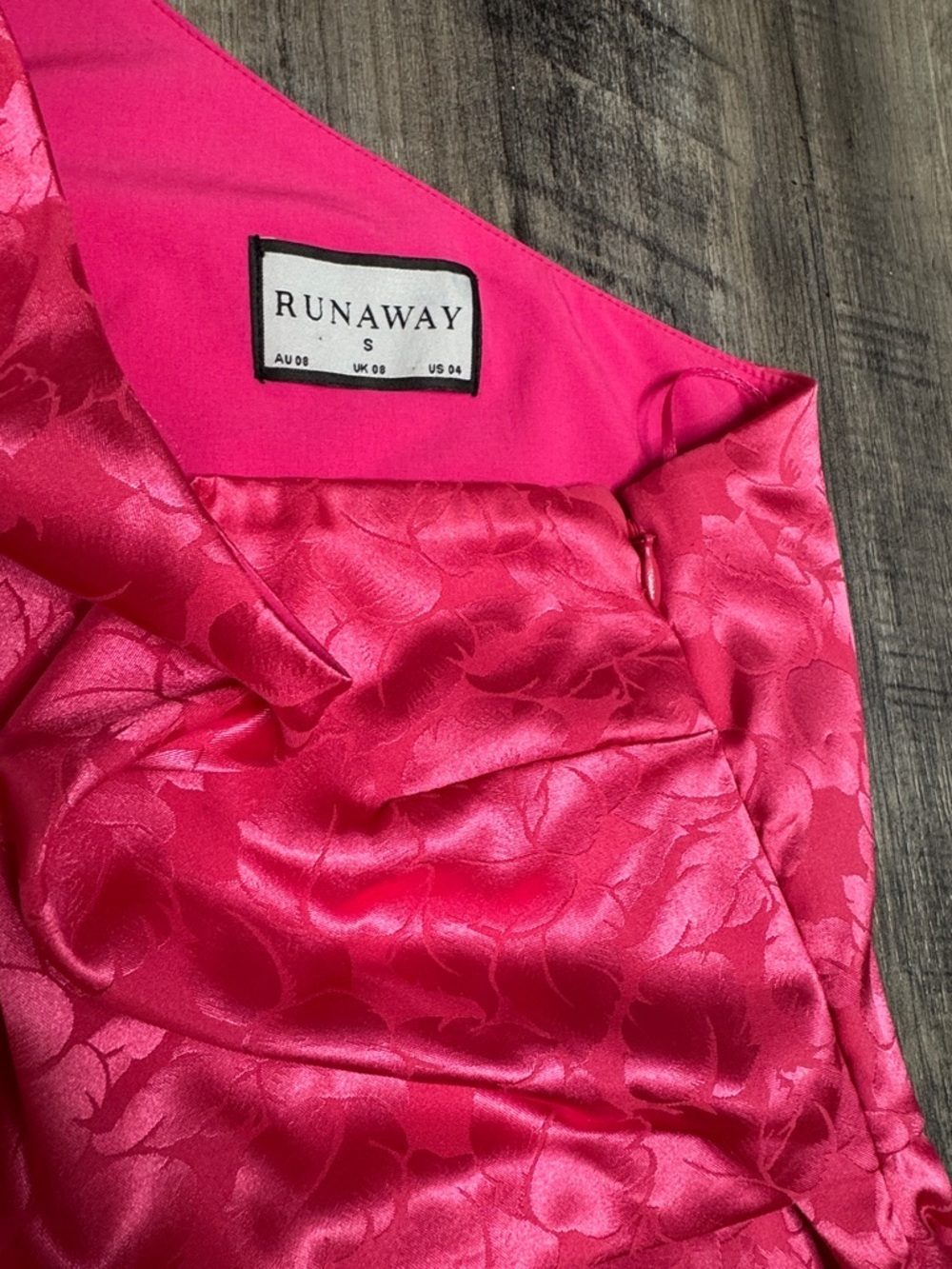 NEW Runaway the Label Floss Dress Pink Cutout Small One Shoulder - Picture 4 of 7